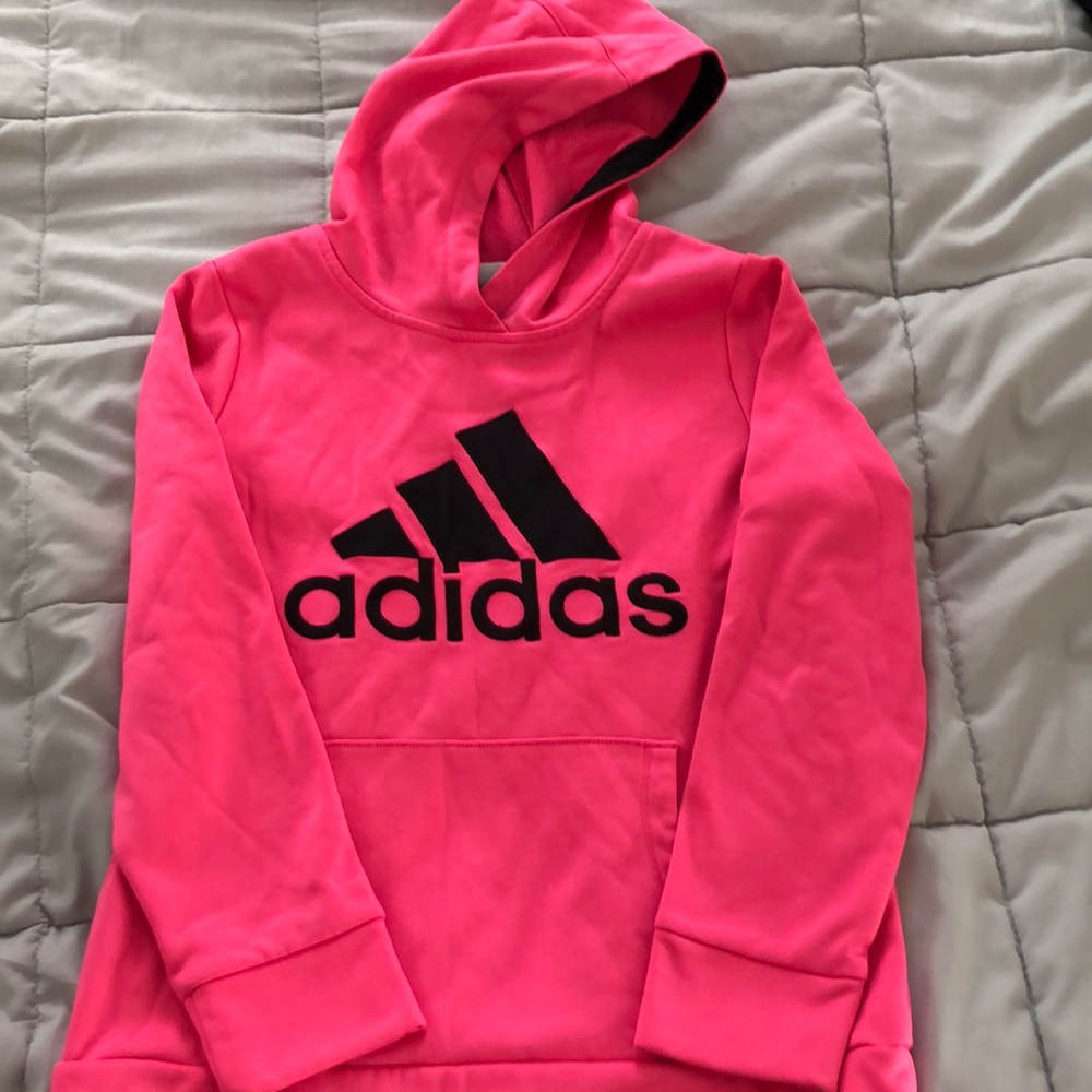 Girls Adidas hooded pull over